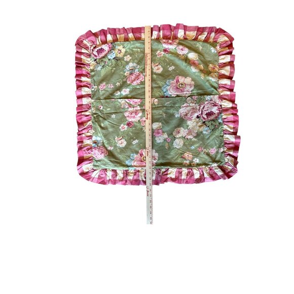 2 vintage Captured In Time by RobynPandolph  Floral Square Ruffled Pillowcases - Picture 9 of 10